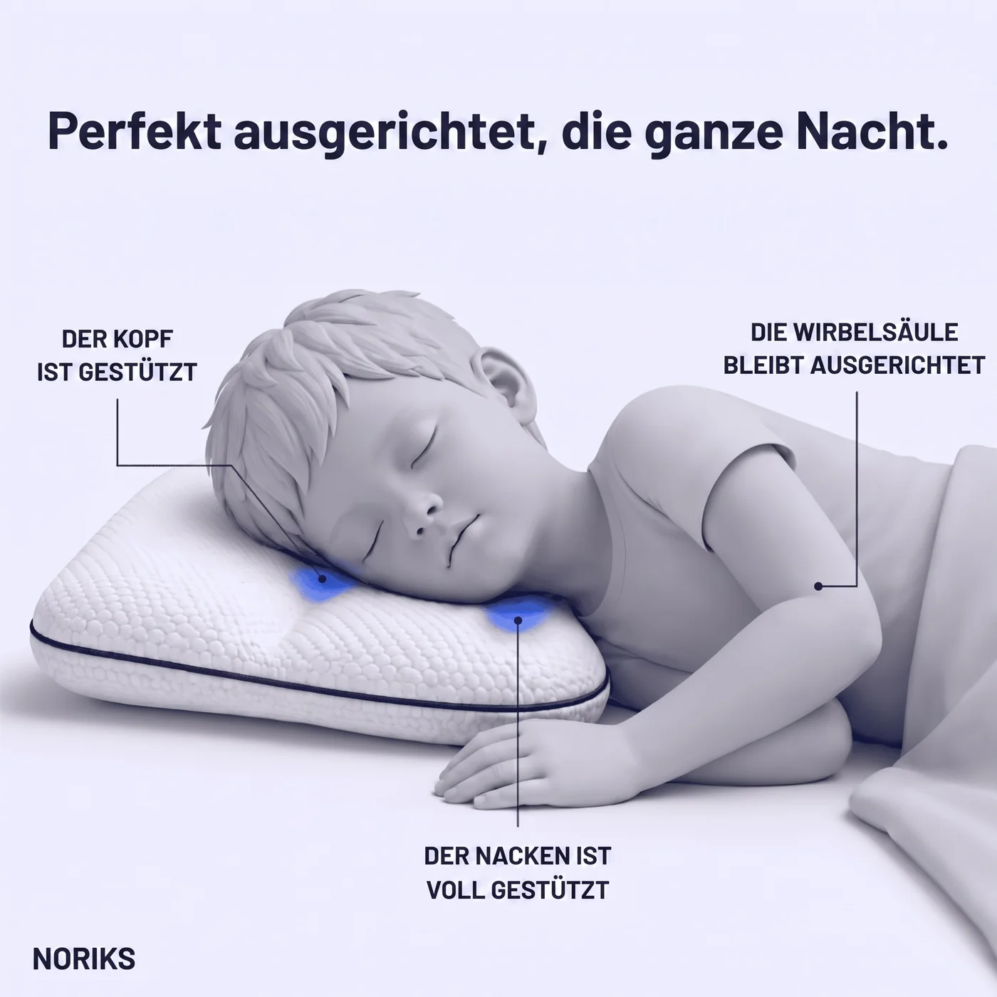 Perfekt ausgerichtet — Kopf, Nacken und Wirbelsäule im Schlaf