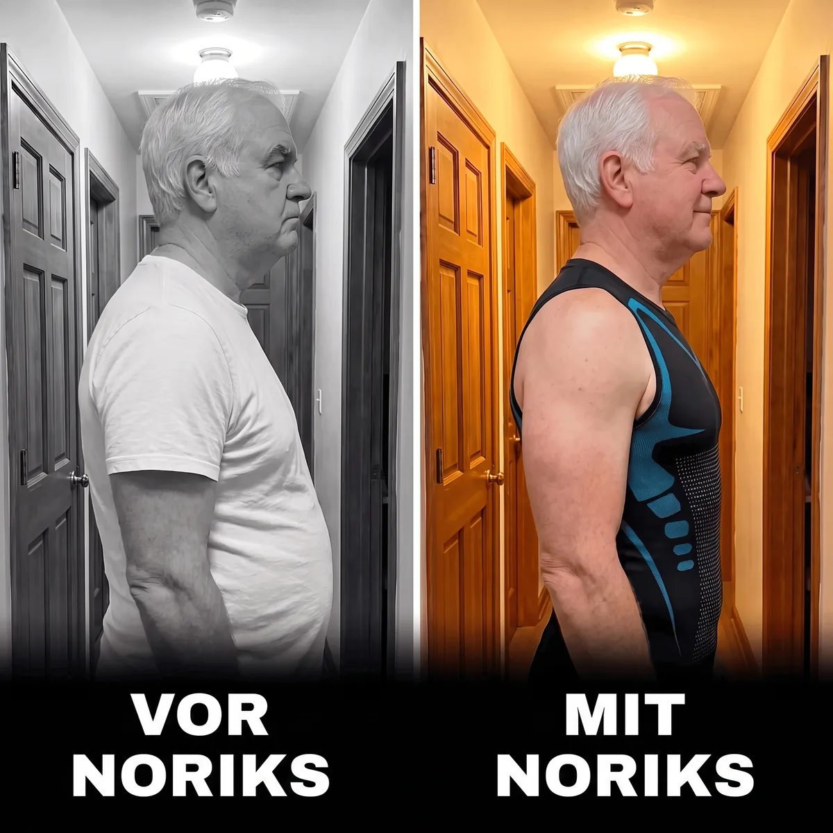 Vorher und nachher mit NORIKS FIT