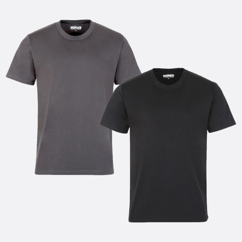 1x Schwarzes + 1x Graues T-Shirt