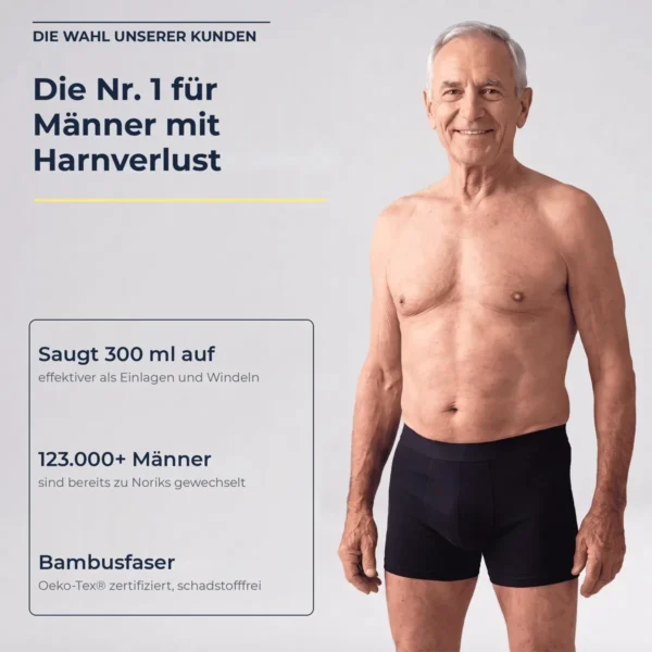 NORIKS PureDry — waschbare Inkontinenz-Boxershorts