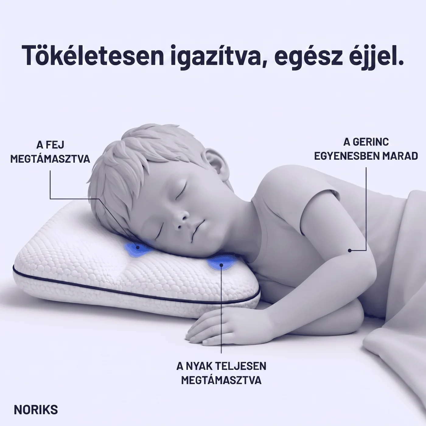 Tökéletes vonalban — fej, nyak és gerinc alvás közben
