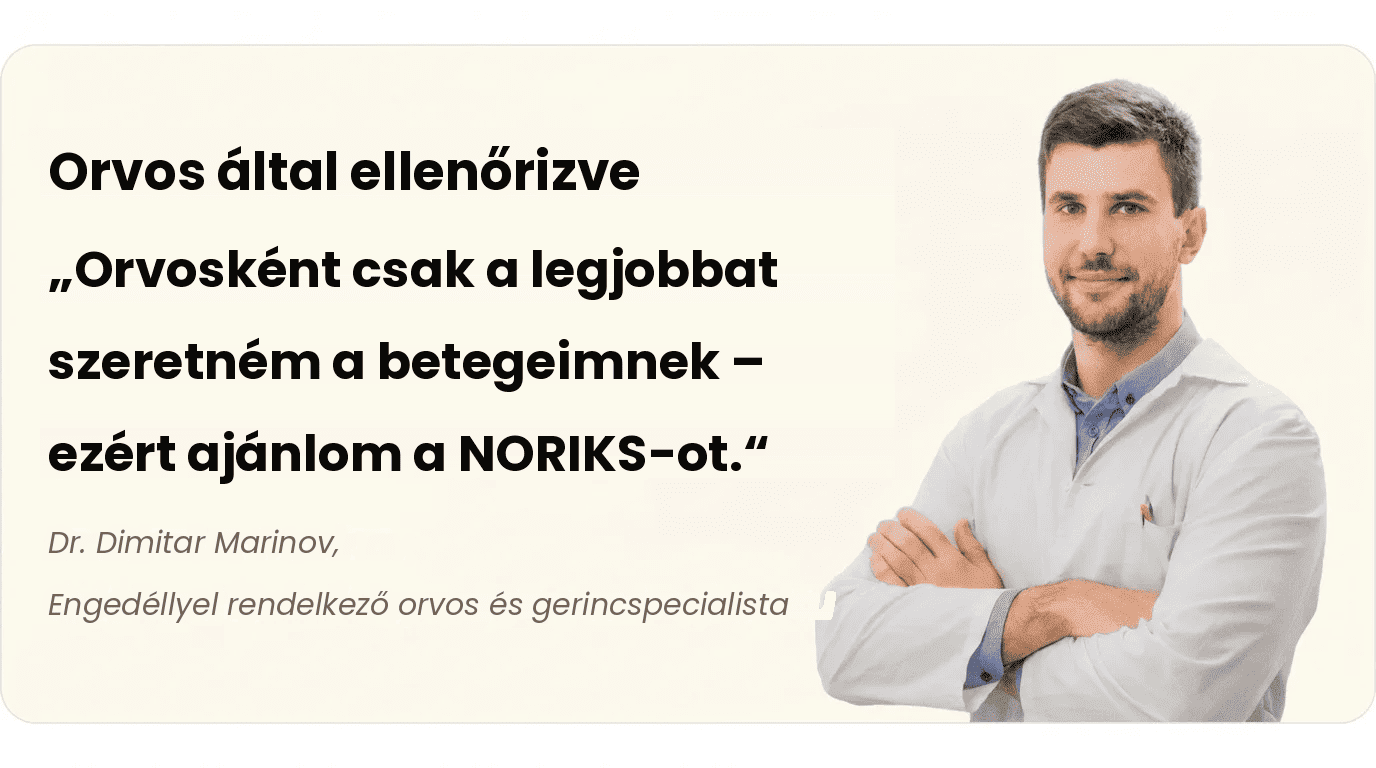 Orvos által ellenőrizve — NORIKS ortopéd öv
