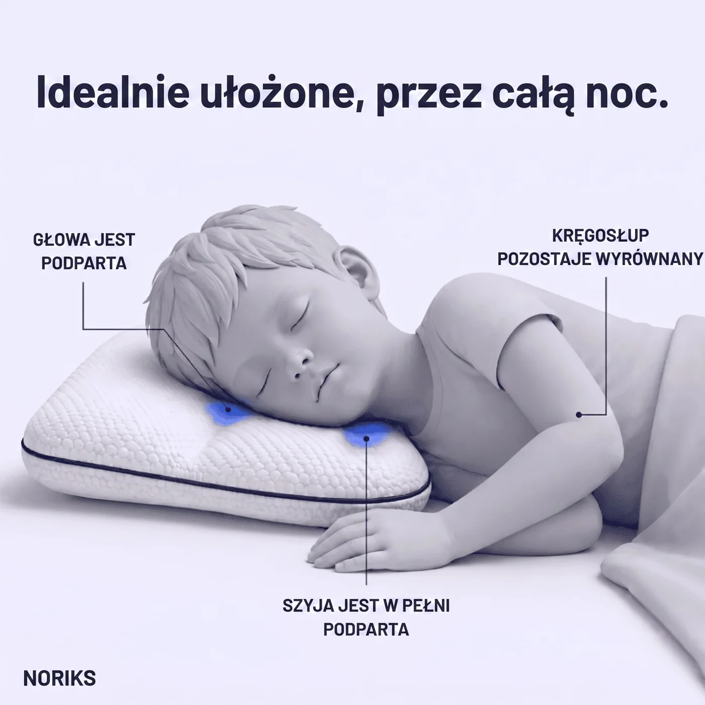Idealne ułożenie — głowa, szyja i kręgosłup podczas snu
