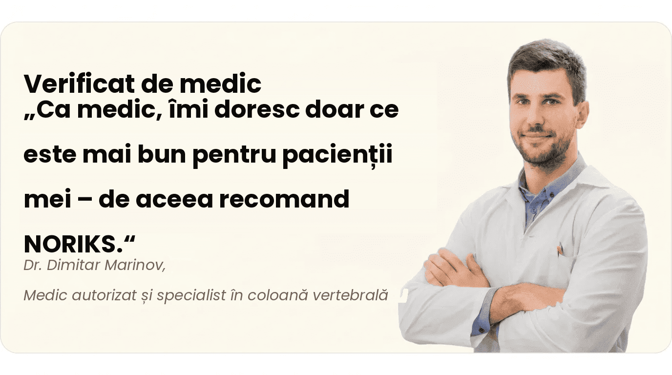 Verificat de medic — centura ortopedică NORIKS