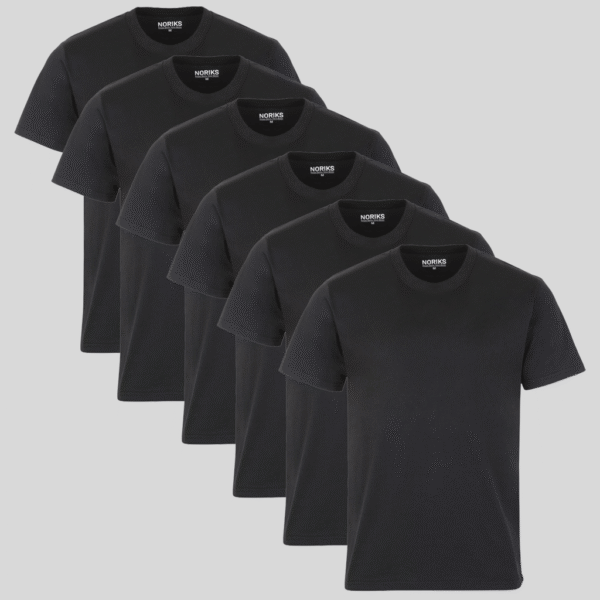 Black T-shirts – pack of 6 pcs